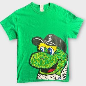 Chicago White Sox Southpow Mascot Green Tee Mens Medium